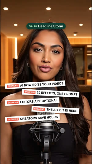 Headline Storm: News headline strips fly in around you.
