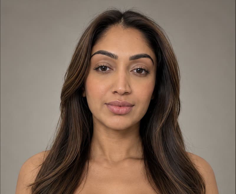 Front-facing face photo